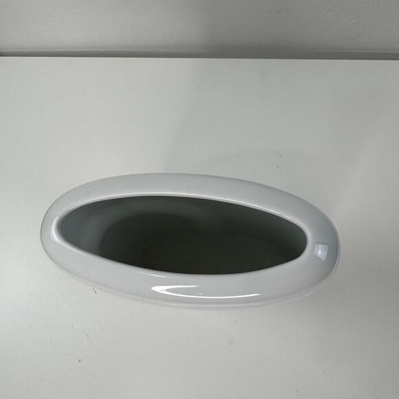 Hakusan Japan Pottery Vase White Ceramic MCM Modern Minimalist RARE - Picture 4 of 5